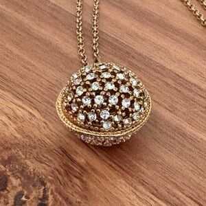 J.Crew | Pave Crystal Ball Pendant | 36” Length